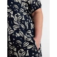 thumbnail image 4 of Terra & Sky Women’s Plus V-Neck Mini Dress, Sizes 0X-5X, 4 of 5