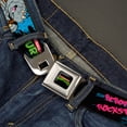 thumbnail image 2 of Nickelodeon Belt, Seatbelt Buckle Belt, TMNT Bebop And Rocksteady Back to Back Pose Blue Black Pink, 34 to 52 Inches, 2 of 9