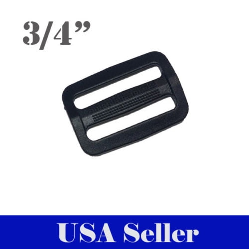 MTP ® Triglides Webbing Slides 3/4" (2cm) Tri Glides Black Plastic Adjuster Fastener