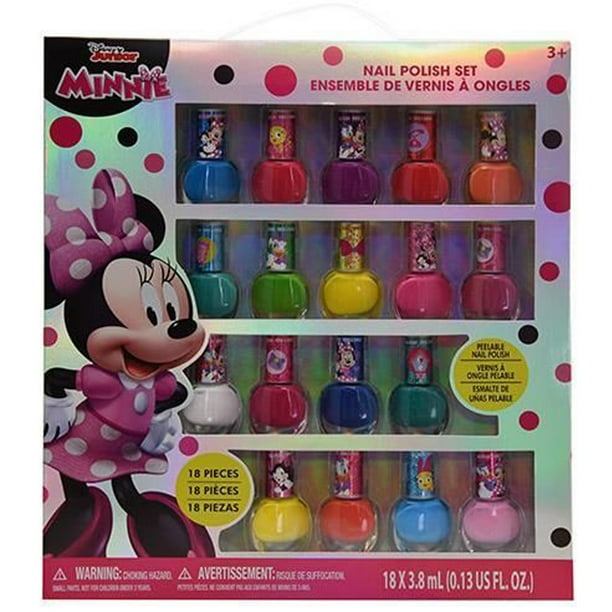 18pc Minnie Mouse Girls Dress Up NonToxic Nail Polish Cosmetics Set