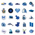 thumbnail image 3 of Paquete de pegatinas azules de vinilo impermeable estilo anime, 50 unidades, 3 of 3
