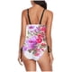 thumbnail image 4 of Tops de Bikini para las Mujeres Patrón Multicolor Impresión Trasera Recorte Sling Traje de Baño, Traje de Baño de Pieza Modesta, 4 of 6