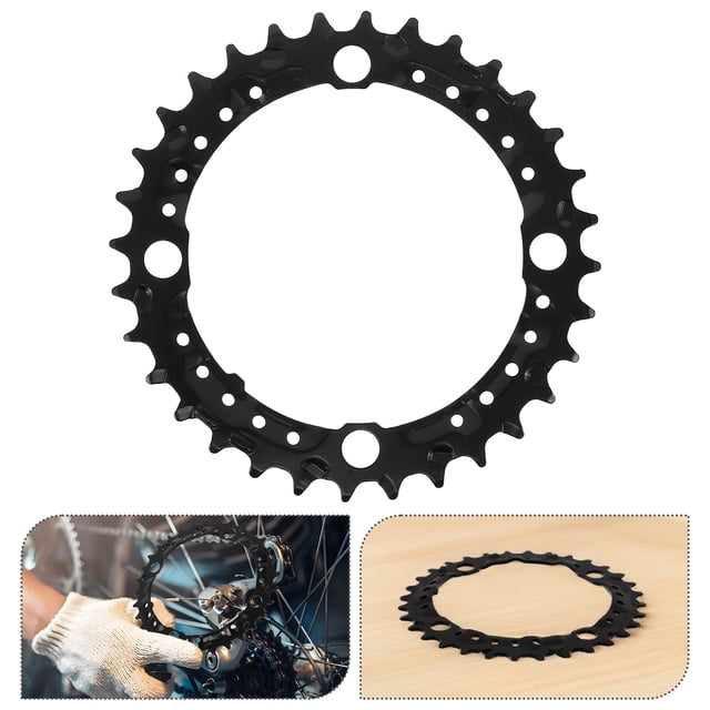 Luxshiny Mountain Bike Chainring 32 Teeth Black for Versatile Compatibility and Power Transfer