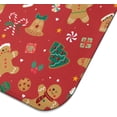 thumbnail image 6 of Christmas Kitchen Countertop Dish Drying Mat, Red Christmas Gingerbread Man Snowflake Pattern Microfiber Kitchen Drying Mat,Washable Absorbent Countertop Xmas Winter Holiday Dish Mat Drainer,16x18In, 6 of 7