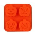 thumbnail image 1 of Halloween Pumpkin Cake Mould Scary Face Design Baking Pan Jelly Maker Reusable Silicone For Desserts, 1 of 6