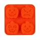 thumbnail image 1 of Pastel de calabaza de Halloween para postres. Diseño con cara aterradora. Molde para hornear. Molde para gelatina. Silicona reutilizable., 1 of 6