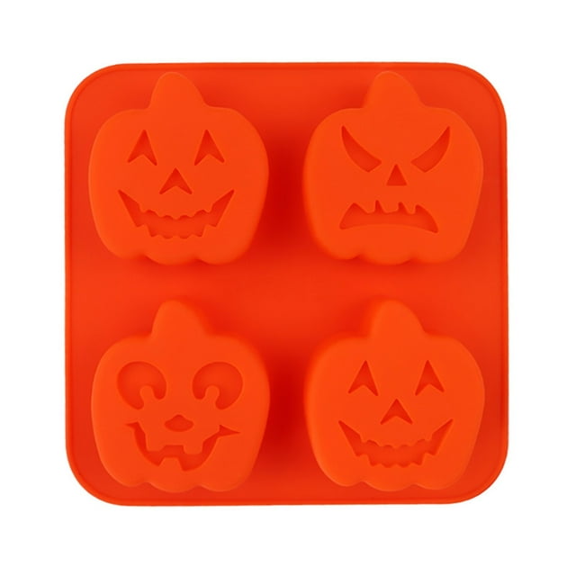 Halloween Pumpkin Cake Mould Scary Face Design Baking Pan Jelly Maker Reusable Silicone For Desserts