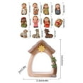 thumbnail image 3 of Hometravel LED Nativity Scene, Lighted Manger Group Display, Religious Christmas Ornament with Illuminated Figure Arrangement, 3 of 9