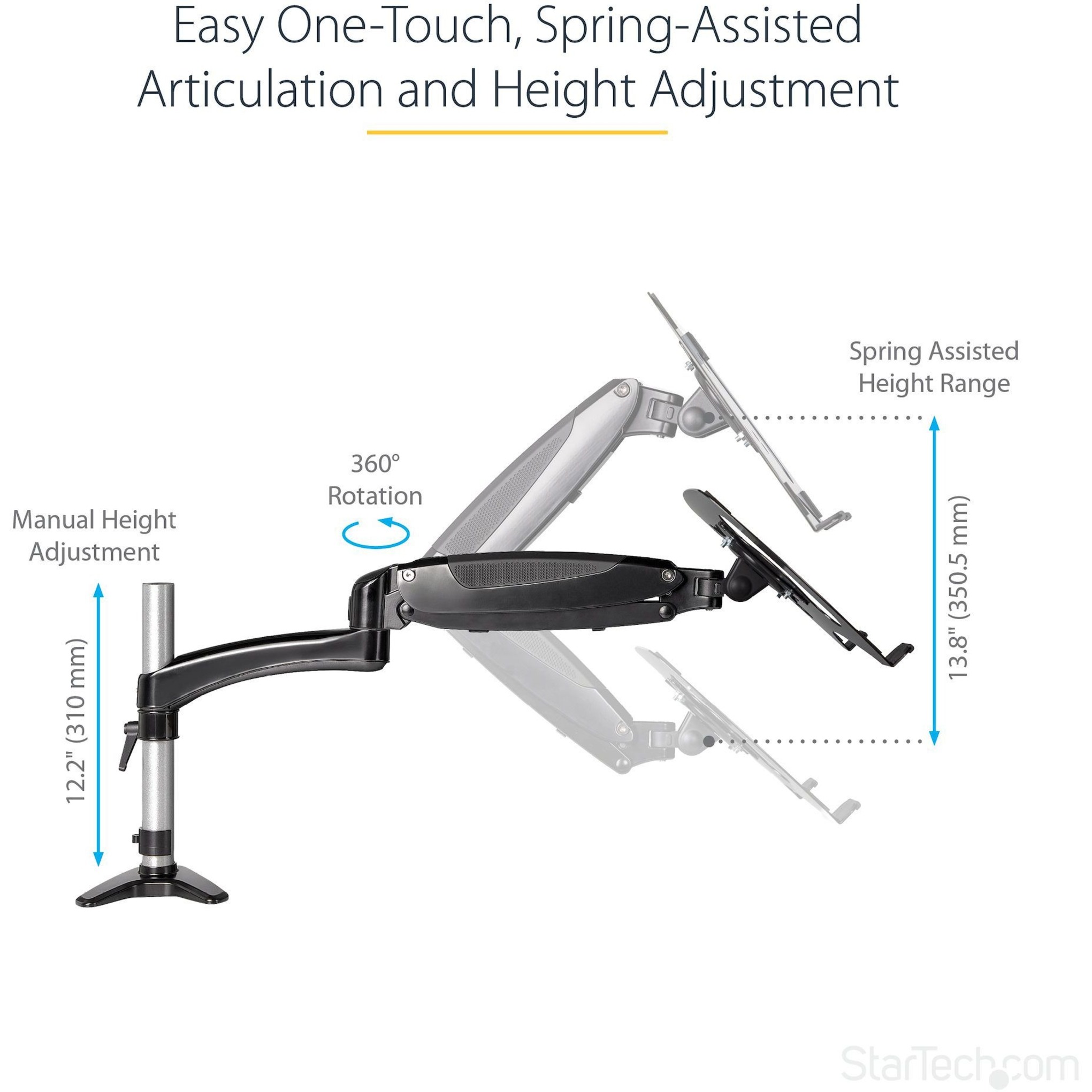 Buy Desk Mount Laptop Arm, Full Motion Articulating Arm