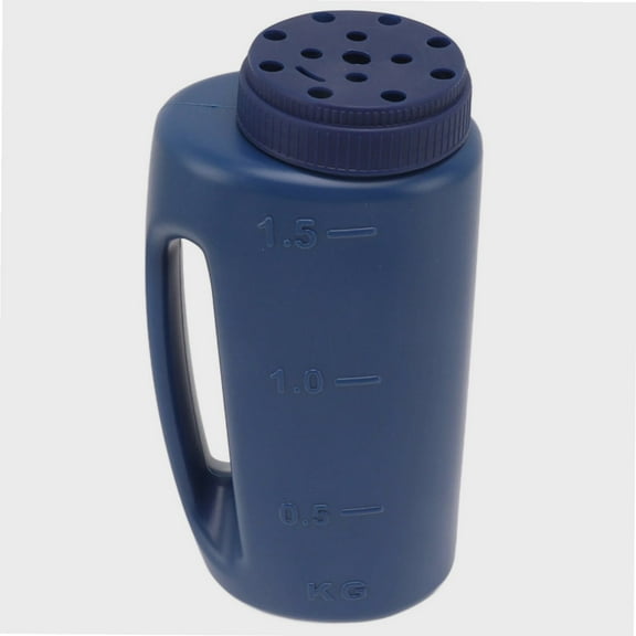 Handheld Fertilizer Spreader Hand Held Grass Seed Spreader Crop Spreading Salt Sowing Pot Thick Plastic Material Wide Applications Labor Saving Sturdy Structure (Blue)