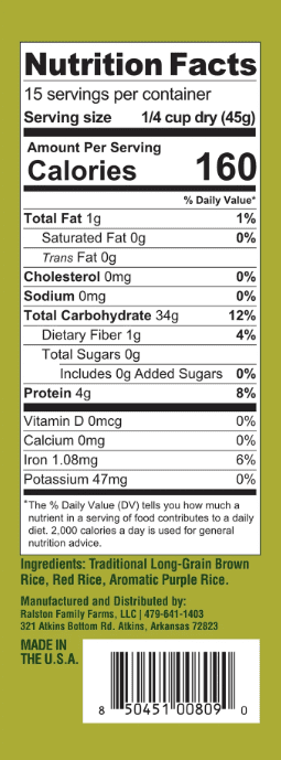 Ralston Family Farms Nature's Blend Rice, 24 oz Carton: 6 Pack, American Grown, Non-GMO, Naturally Gluten Free