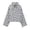 Gray, variant on Tqcoqu Women's Polka Dot Cropped Jacket,Stand Collar Button Down Lightweight Oxford Cloth Windbreaker With Drawstring Hem And Pockets