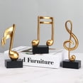 thumbnail image 4 of Estatua de música Simple Escultura Sala de estar Habitación Dormitorio temático musical Figurine Desktop Piano Resina de interior Arte de vacaciones Regalo de cumpleaños Tipo 2 Inevent HA010786-02B, 4 of 6