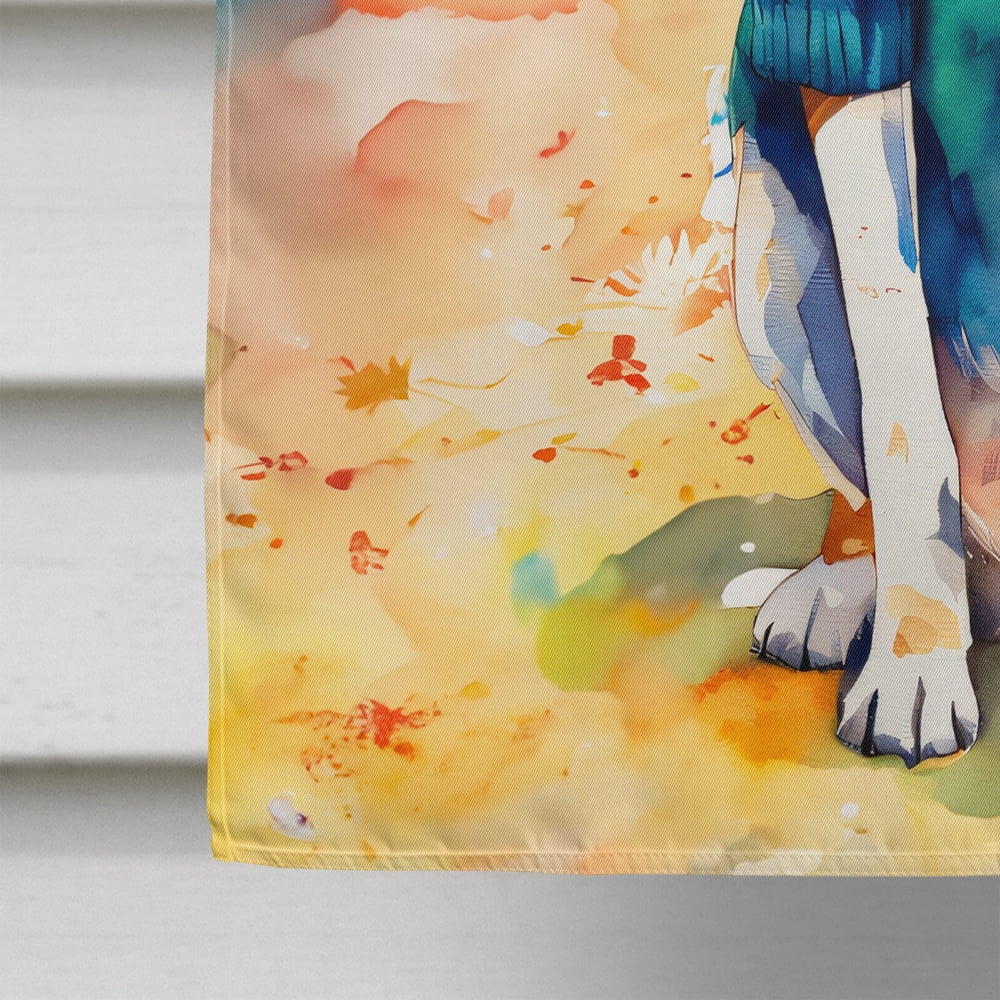 Caroline's Treasures DAC3331CHF American English Coonhound Christmas House Flag Large Porch Sleeve Pole Decorative Outside Yard Banner Artwork Wall Hanging, Polyester, House Size, Multicolor