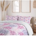 thumbnail image 6 of Ambesonne Flowers Duvet Cover Set, Romantic Floral Design, 2-Calking, Pink and White, 6 of 7