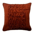 thumbnail image 1 of Decorative Pillow Covers, Decorative Rust Designer Pillowcases 16x16 inch (40x40 cm), Velvet Throw Pillow Covers, Solid Color, Knots, Textured, Modern Zippered Throw - Rusty Knots, 1 of 3