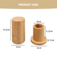 thumbnail image 2 of Toothpick Bottle Bucket Wooden Jar Toothpicks Cocktail Dispenser Holder Automatic Stand Storage Bamboo, 2 of 6