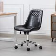 thumbnail image 5 of Duhome Modern Office Chair Desk Chair Faux Leather Swivel Adjuatble Height Computer Chair Task Chair with Wheels, Black, 5 of 9