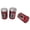 Red, variant on YAHHU 3-Piece Stainless Steel Food Storage Jars Sets Reusable Kitchen Canisters Organization Containers For Home Beans Coffee Tea Sugar, 13.78 In / 35 cm Length, Compact Durable Design, Silver