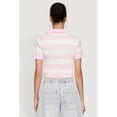 thumbnail image 5 of Womens Iris Striped Crop Polo Shirt, 5 of 5