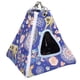 thumbnail image 3 of Pequeñas Mascotas Hamaca Tienda Cama Colgante Juguete Desmontable Lavable para Azúcar Planeador Hámster Flor Azul Seasmall, 3 of 5