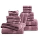 thumbnail image 2 of Juego de toallas de baño LANE LINEN, 100% algodón, 18 unidades Wishful Mauve, 2 of 9