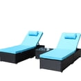 thumbnail image 5 of Comfortable Headrest and Cushions/Relaxing on the Patio Deck/3 - piece Patio Furniture Ensemble, 5 of 6