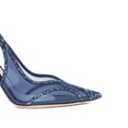 thumbnail image 4 of XYD Women Sexy Pointed Toe Crystal Transparent Pumps Stiletto High Heel Slingback Sandals Evening Party Shoes Size 13 Blue, 4 of 4