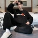 thumbnail image 1 of Pijamas con forro polar de franela para hombre, ropa de casa, conjunto de 20 estilos, ropa de dormir informal de moda térmica para parejas, novedad de 2024, 1 of 5