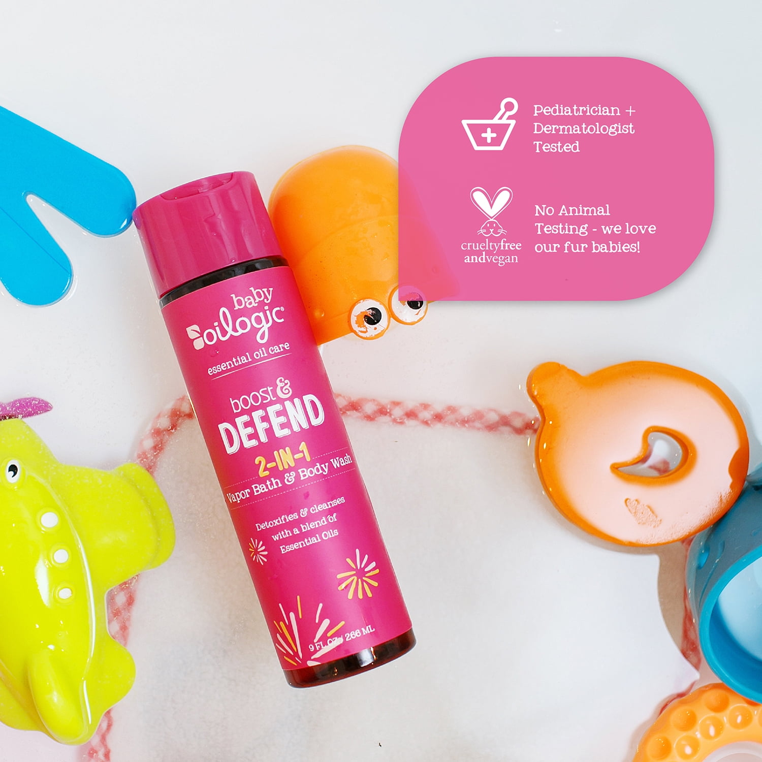 Oilogic Boost & Defend 2-in-1 Essential Oil Vapor Bath & Shampoo