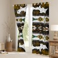 thumbnail image 3 of Castle Fairy Yellow Teal Aztec Black Out Curtains,Western Curtains Pack of 2 (42x63 Each), 3 of 6