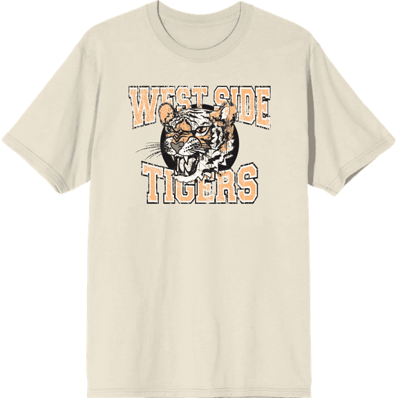 Vintage Sport West Side Tigers Adult Natural Crew Neck Short Sleeve Tee-XXL