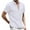 White, variant on WREESH Men's Summer Casual Henley Shirt Solid Short Sleeve Shirt Fashion Linen T-Shirt Retro Stand-Up Black