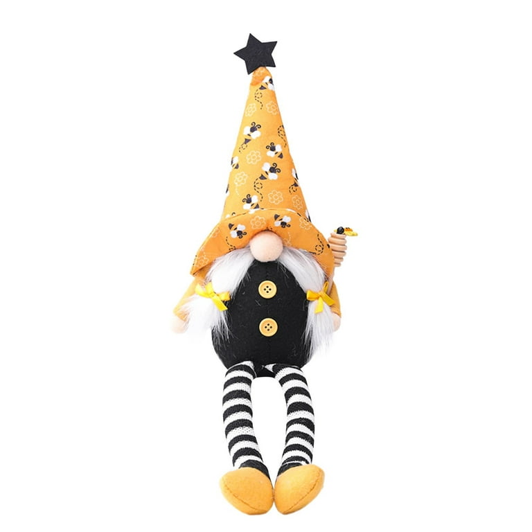 solacol Bumble Bee Decorations for Home Long Legs Bee Gnome Faceless Doll  Decorations Room Desktop Decoration Living Room Decorations 