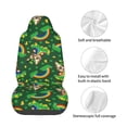 thumbnail image 4 of Wukai Cat St Patrick's day Full Set Car Seat Covers with Soft Padding Universal Auto Front Seats Protector and Cushion Mat, 4 of 5