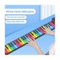 thumbnail image 2 of Teclado digital de 49 teclas shaofei piano enrollable flexible multicolor, 2 of 5
