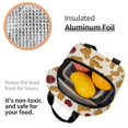 thumbnail image 4 of Chicken Nugget Pattern Lunch Bag Reusable Insulated Tote Box Leakproof Thermal Cooler For Office Work Shopping Picnic Camping Or Travel, 4 of 7