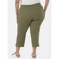 thumbnail image 3 of JMS Just My Size by Hanes Women's Plus Snap Hem Pull On Cropped Pants, 23" Inseam, Sizes 0X-4X, 3 of 5