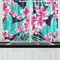 thumbnail image 4 of CADecor Tropical Floral Print Window Treatment Panel Curtains Window Curtain Kitchen Curtain,Two Piece 26x39 Inches, 4 of 4