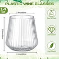 thumbnail image 2 of Copas de vino Suclain acanaladas sin tallo, 400 ml, 20 unidades, PET, 2 of 6