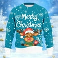 thumbnail image 2 of Christmas Sweater Men Sweaters Funny Sweatshirt Knit Plus Size Big and Tall Holiday Vacation Elf Adult Sweatshirts, 2 of 7