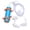 Blue, variant on Xirurus Swimming Waterproof MP3 Player, 8GB Portable Aluminum Shell Music Player with Waterproof Earphones for Diving Surfing, Built-in Battery, Silver (10.0 inches / 25.4 cm)