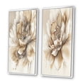 thumbnail image 3 of Designart "Solitary Beige Blossom IV" Floral Framed Wall Art Set Of 2 - Beige Floral Frame Gallery Set For Office Decor, 3 of 7