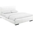 thumbnail image 4 of Camden Isle Hindes Platform Bed | Upholstered | Low Profile | King, White, 4 of 5