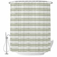 thumbnail image 2 of Boho Sage Green Stripe Waterproof Fabric Shower Curtain,Abstract Geometric White Minimalist Waterproof Fabric Shower Curtain for Bathroom Bathtubs Shower Curtains with 12 Hooks Standard 60x72, 2 of 8