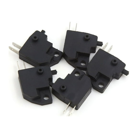 5Pcs Universal 2 Pins Square Motorcycle Scooter Disc Brake Control Switch Black
