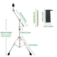 thumbnail image 3 of Soporte para platillos Steeol Boom, paquete de 2 con baquetas y soporte, 3 of 7