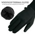 thumbnail image 2 of Winter Gloves Kids Windproof Sports Gloves Touch Screen Anti-Slip Warm for Boys Girls, Black, M, 2 of 6