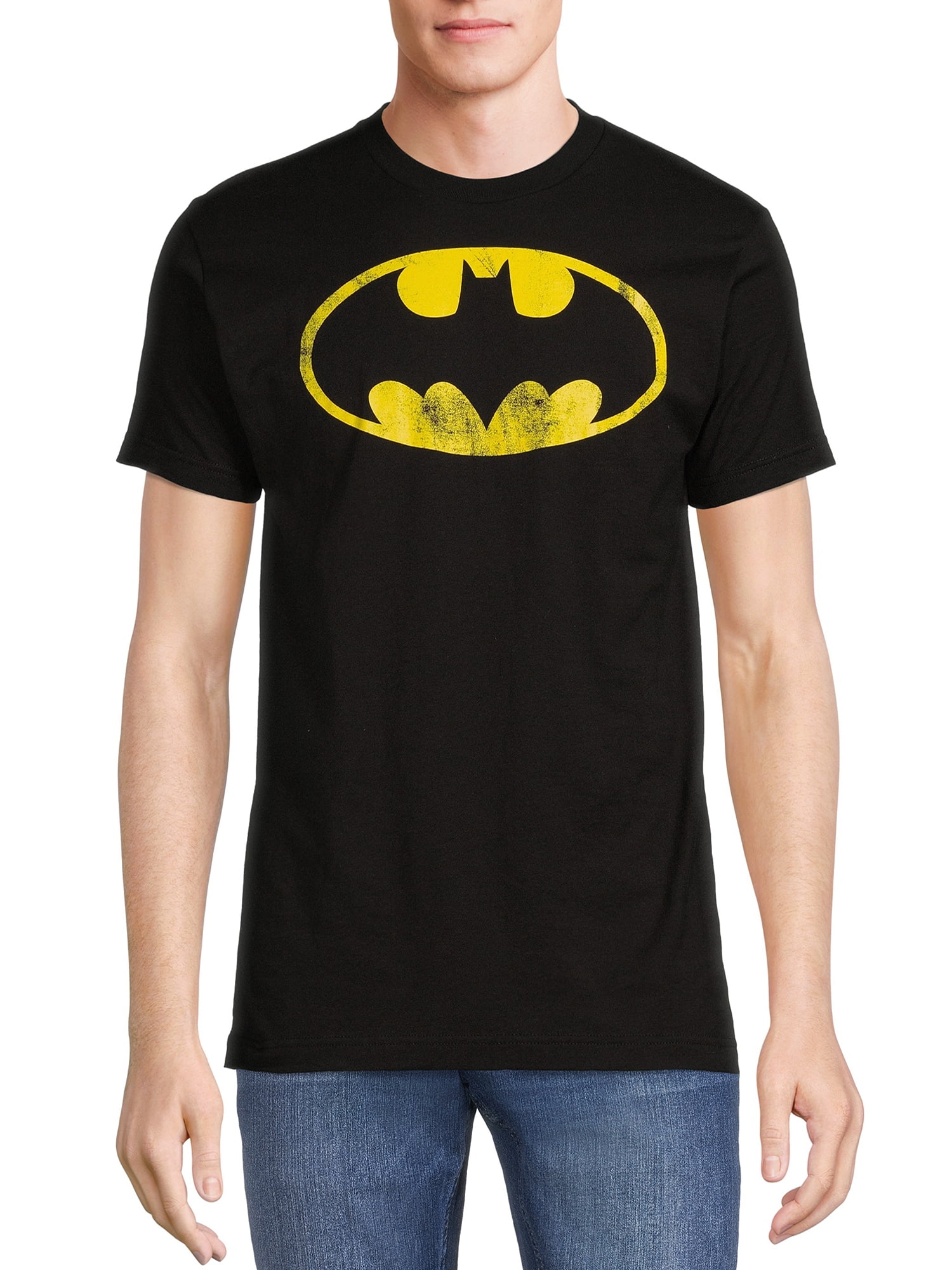 LICENSE Batman Men's Logo Graphic Tee with Short Sleeves