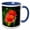 Blue/White, variant on 3drose, Colorado, Fort Collins. Mallard Duck Pair on Lake Rock., 11oz Two-tone Yellow Mug